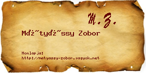 Mátyássy Zobor névjegykártya